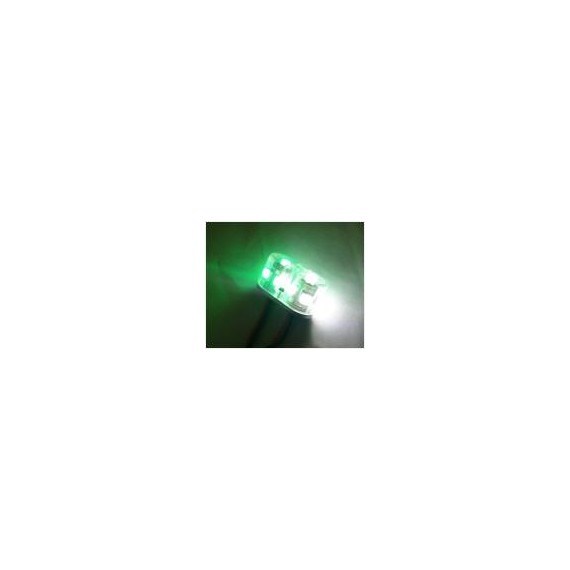 Luz redonda doble 2w 15mm blanca y verde